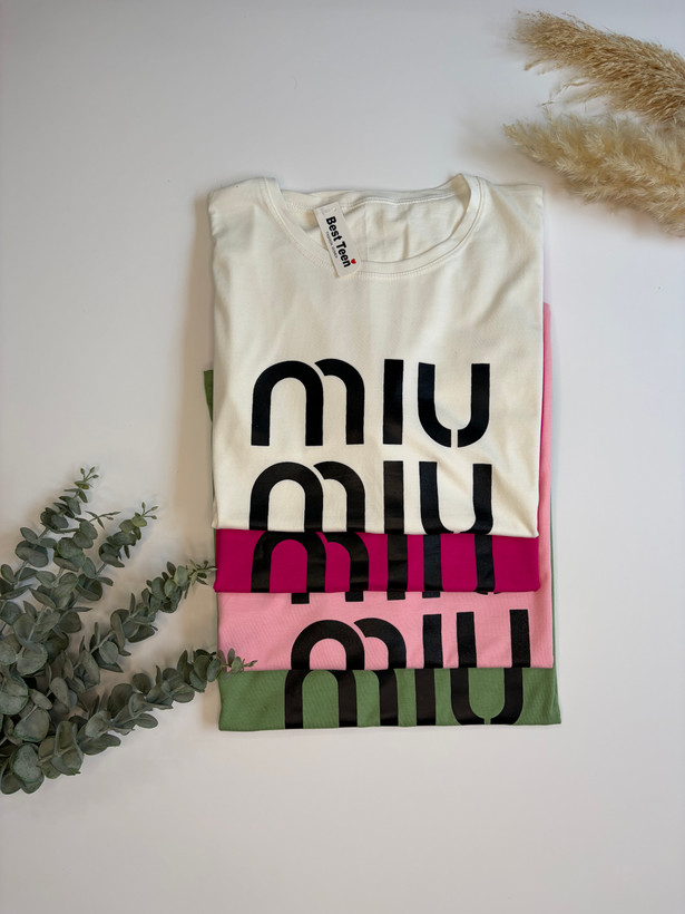 تیشرت باکسی miumiu نخ پنبه