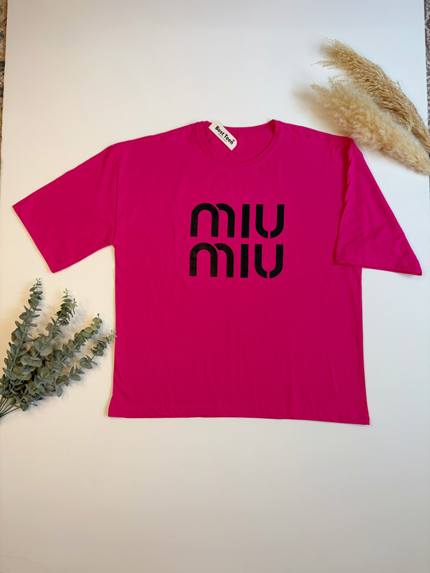 تیشرت باکسی miumiu نخ پنبه