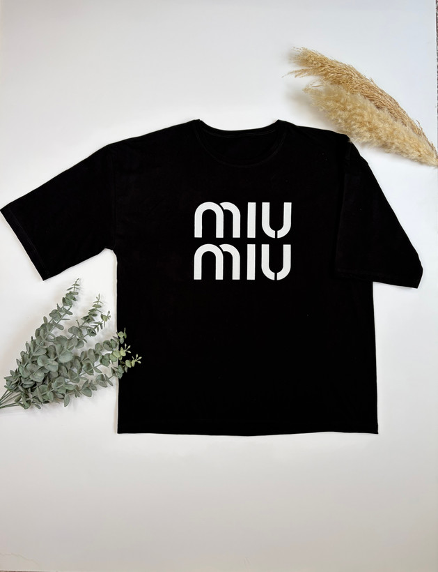 تیشرت باکسی miumiu نخ پنبه