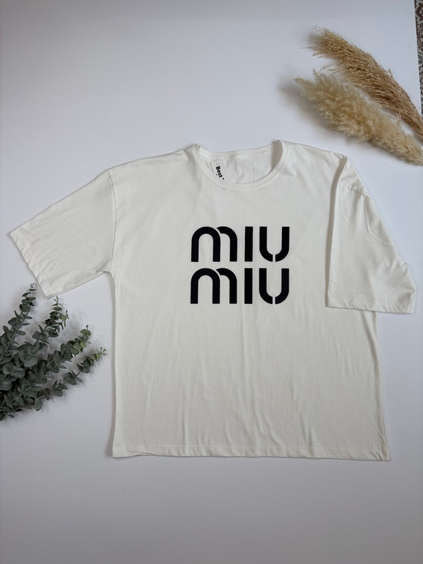 تیشرت باکسی miumiu نخ پنبه