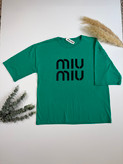 تیشرت باکسی miumiu نخ پنبه