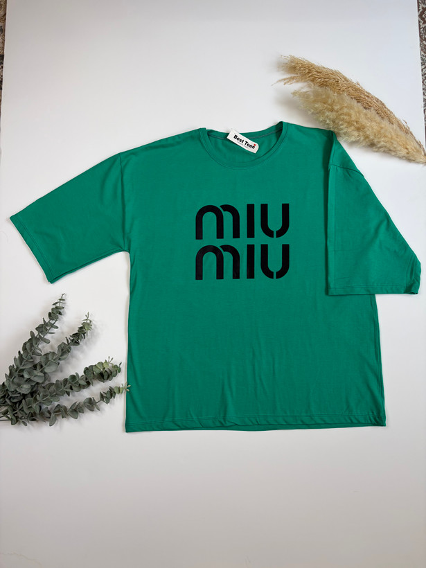 تیشرت باکسی miumiu نخ پنبه